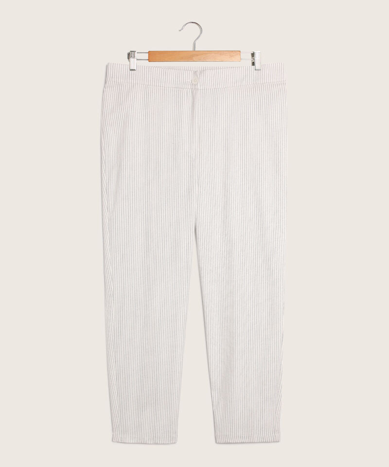Pantalón Recto Estampado Rayas