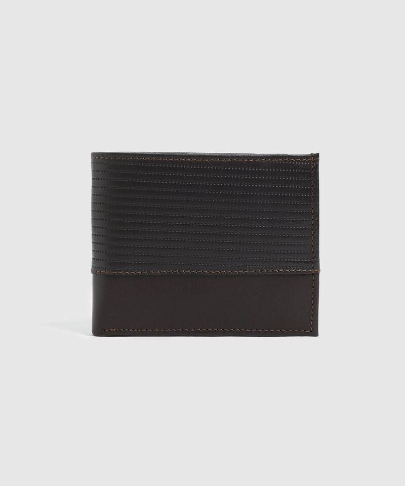 Billetera Plegable Con Detalle Hombre