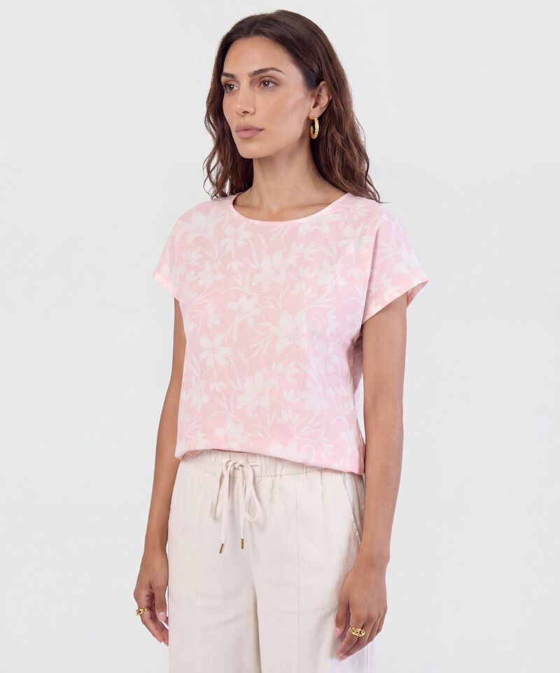 Blusa Estampada, Manga Corta Corrida