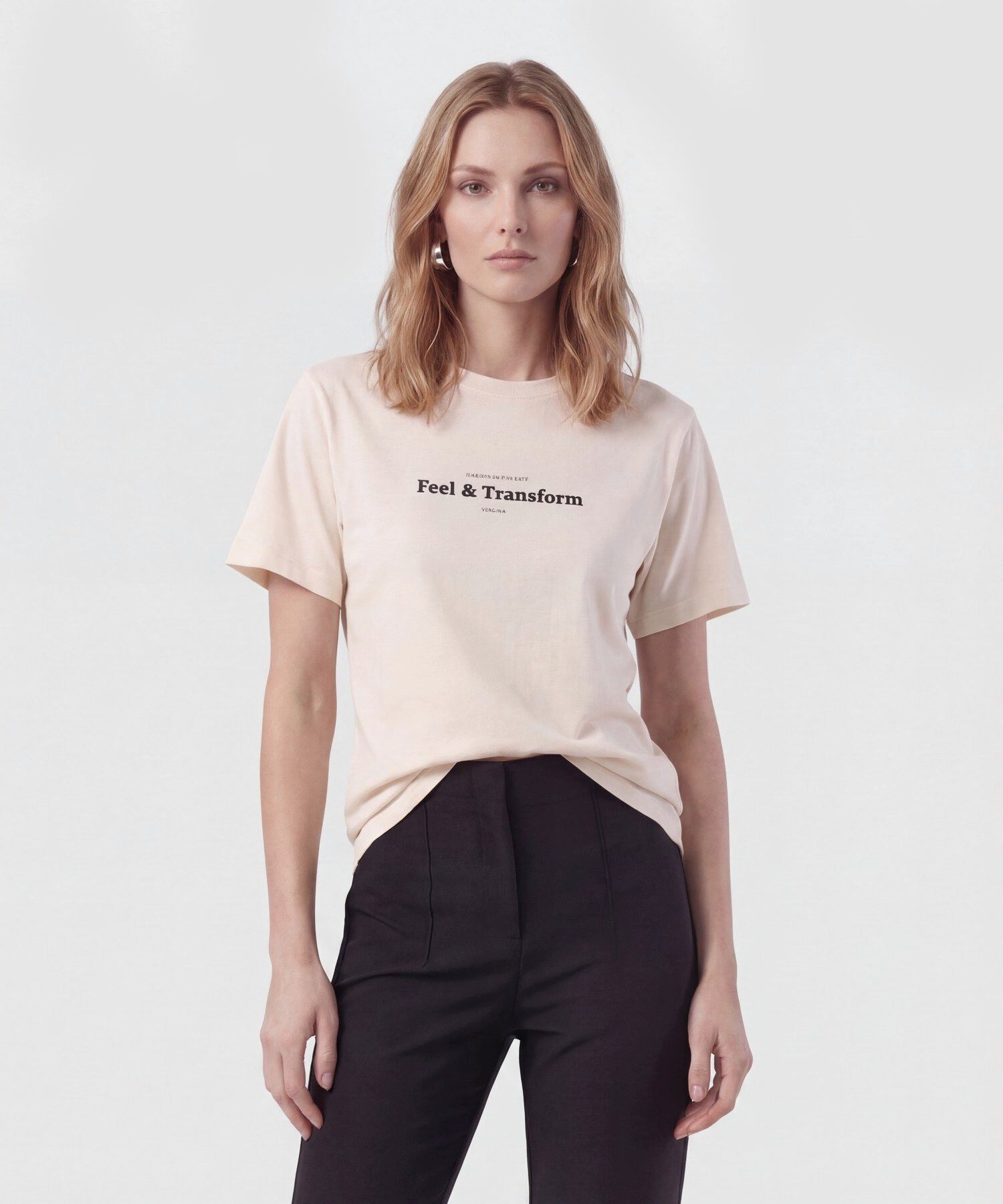 Camiseta B&aacute;sica Con Estampado Para Mujer