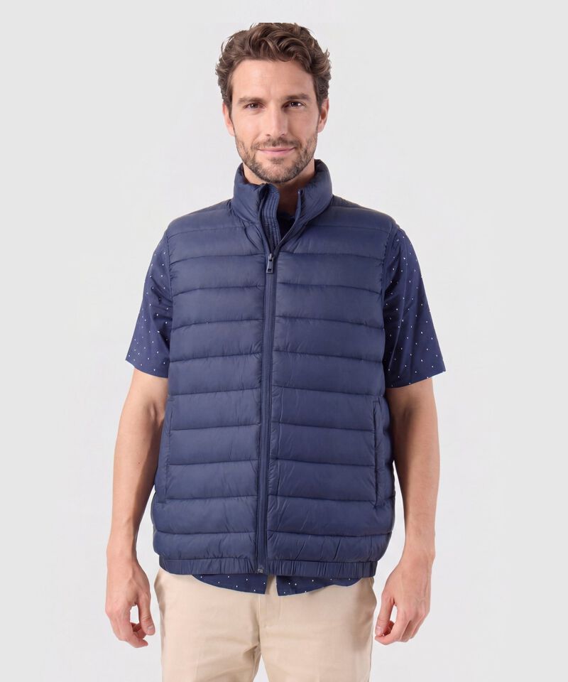 Chaleco Acolchado Cuello Alto Para Hombre