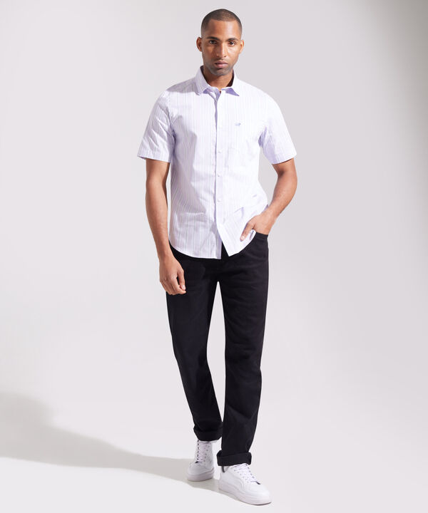 Camisa Preteñida Manga Corta Con Bolsillo Y Silueta Regular Fit image number null