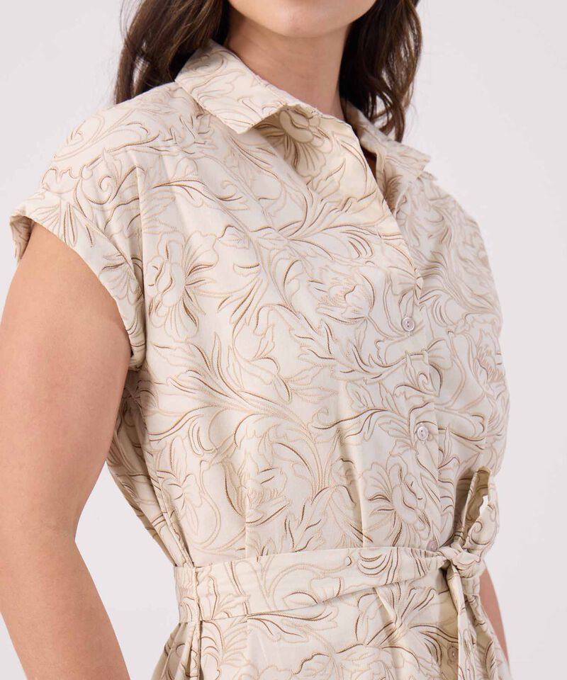 Vestido Estampado Manga Corta 