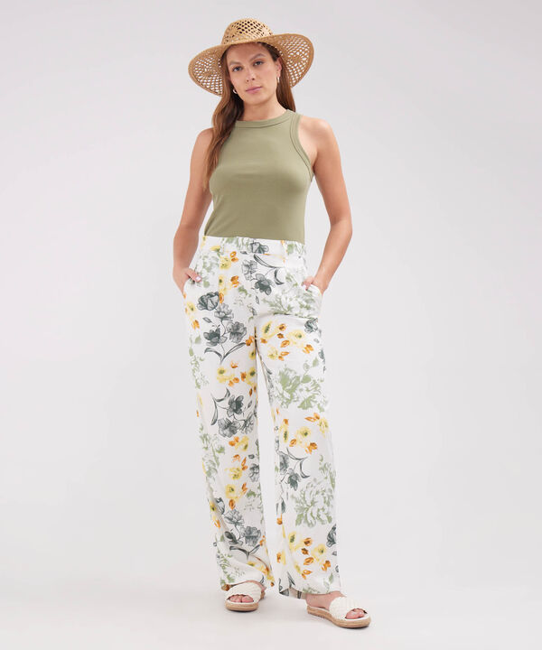 Pantalon Estampado Bota Recta