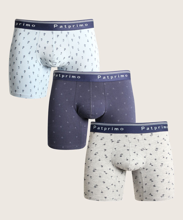 Boxer Pack X3 Medio Algodón Estampado Miniprint