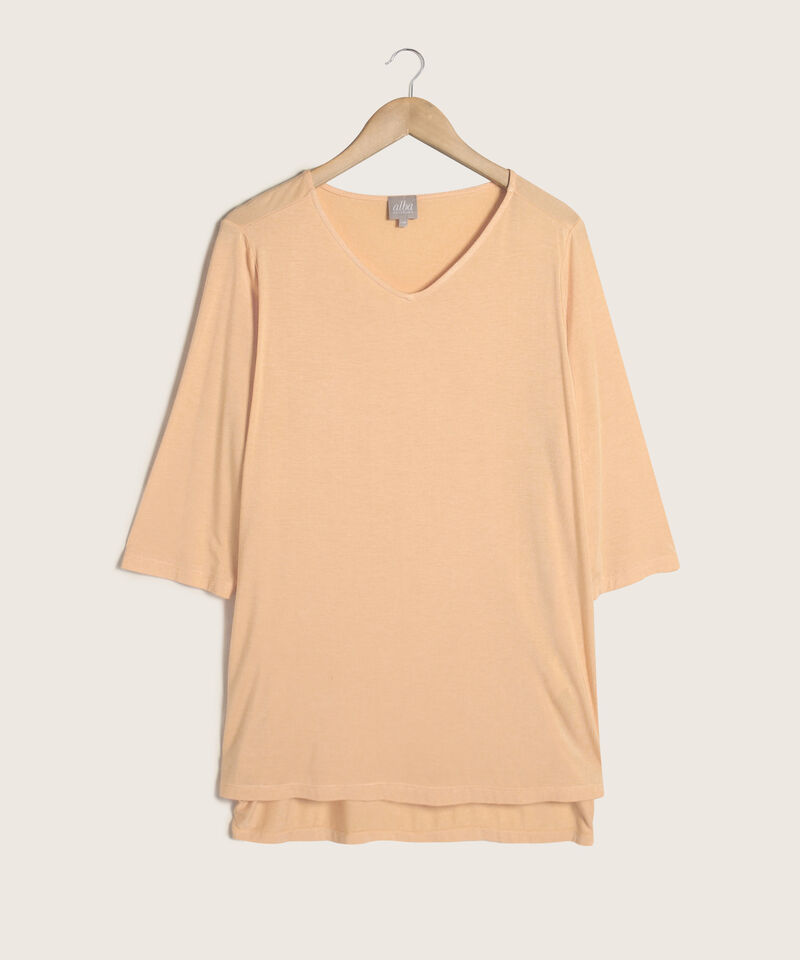 Camiseta Manga 3/4 Escote V Ruedo Asimétrico
