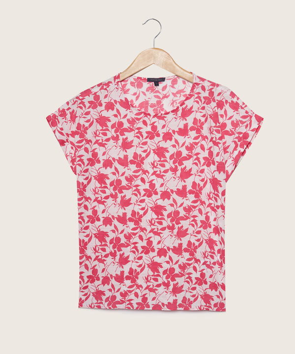 Blusa Manga Corta Corrida Estampada