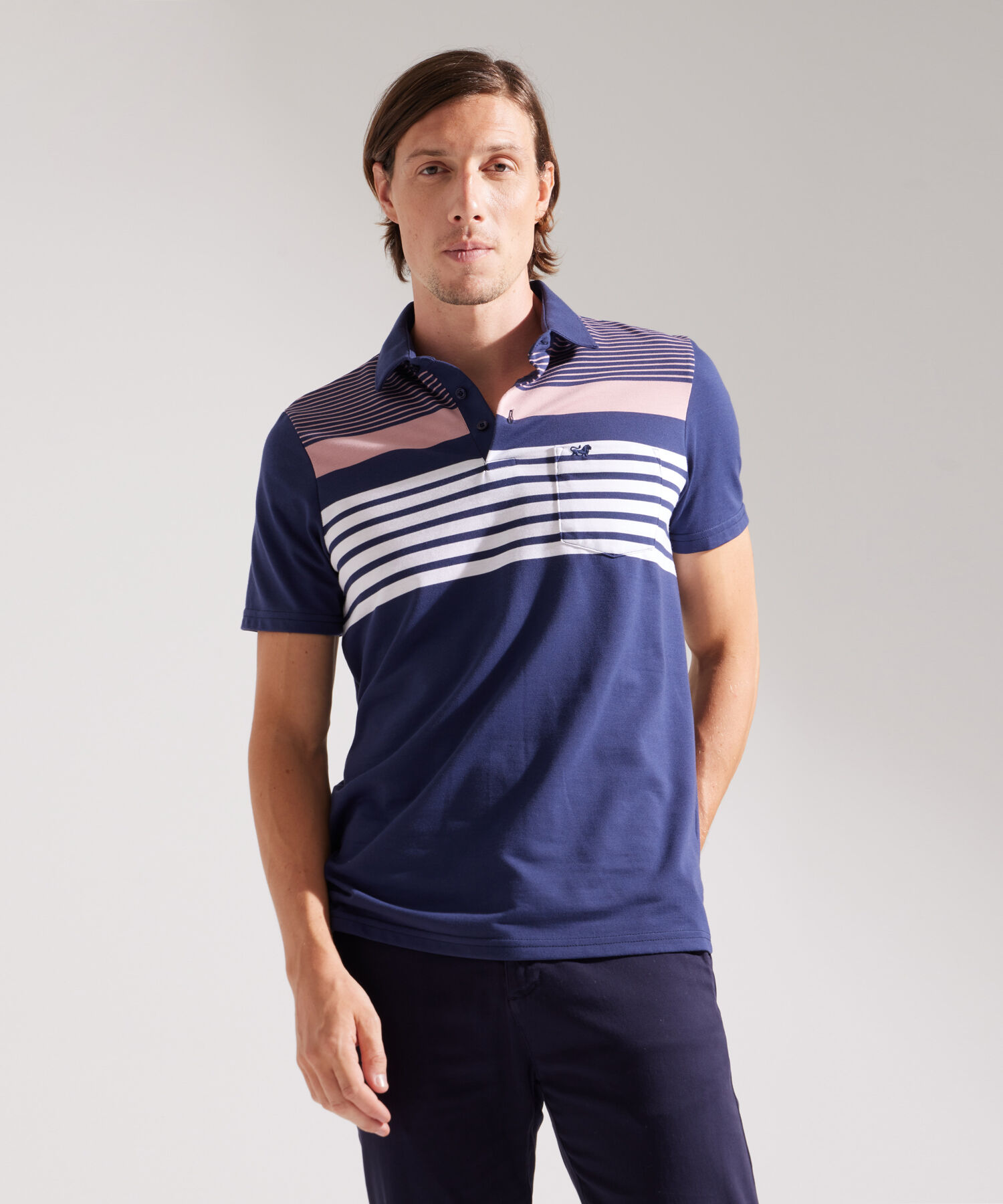 Polo  Cuello Duro, Con Bolsillo Regular Fit