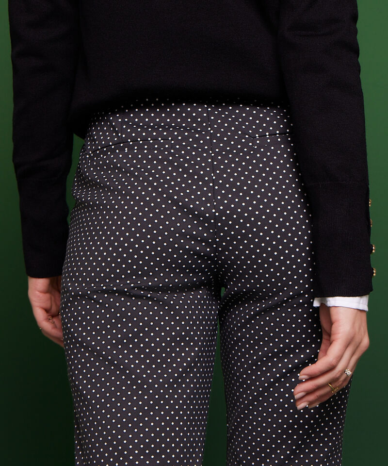 Pantalón Básico Estampado De Puntos