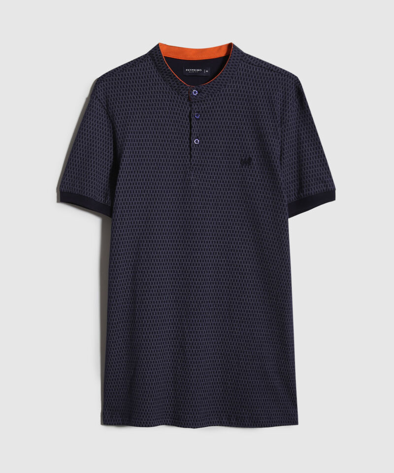 Polo Estampada, Cuello Mao