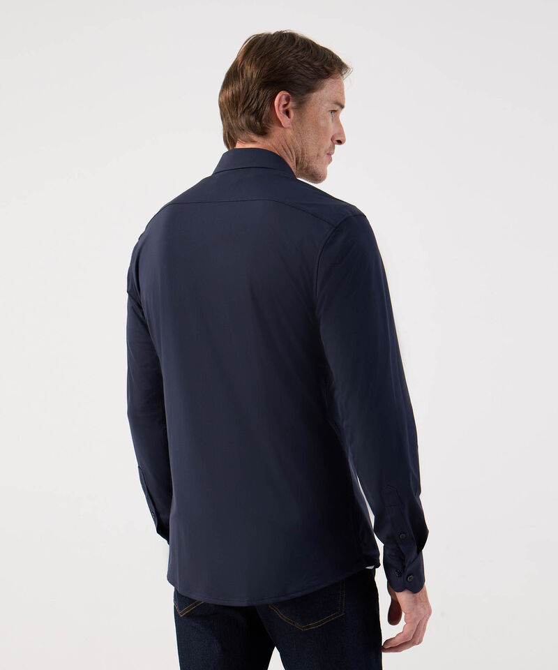 Camisa de Manga Larga Elástica para Hombre Elegante