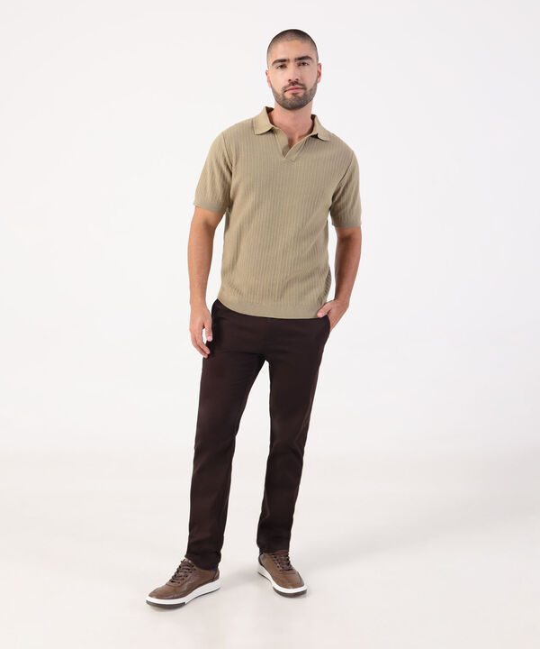 Polo Con Textura Unicolor 