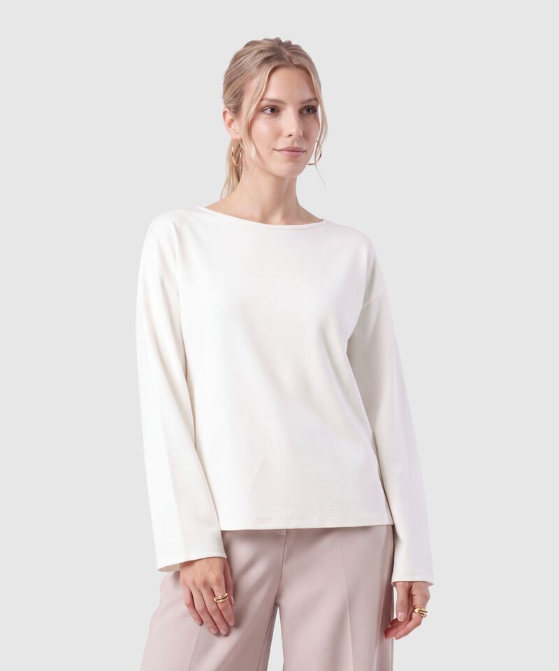 Camiseta Manga Larga Holgada Para Mujer