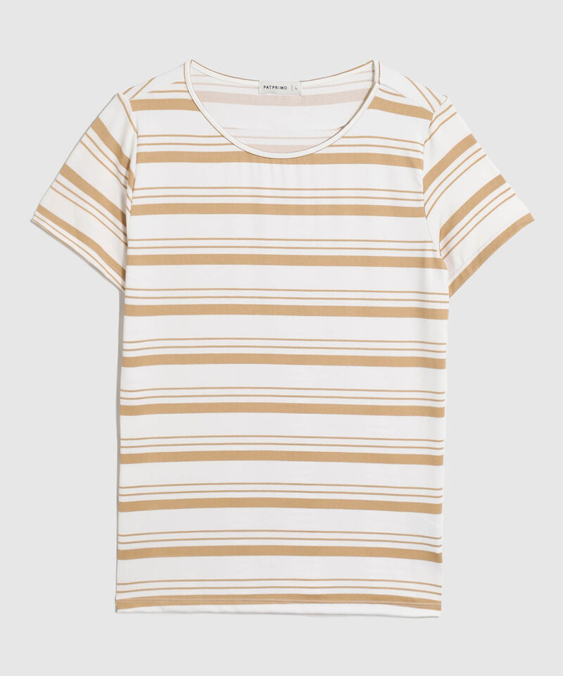 Camiseta Mujer Rayas Horizontales Manga Corta