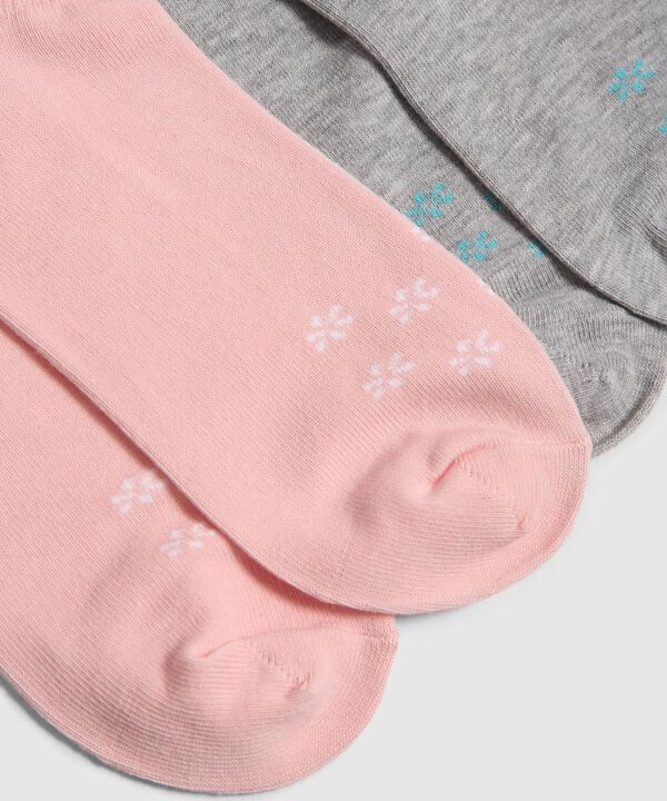 Pack x 2 Medias Tobilleras con Flores image number null