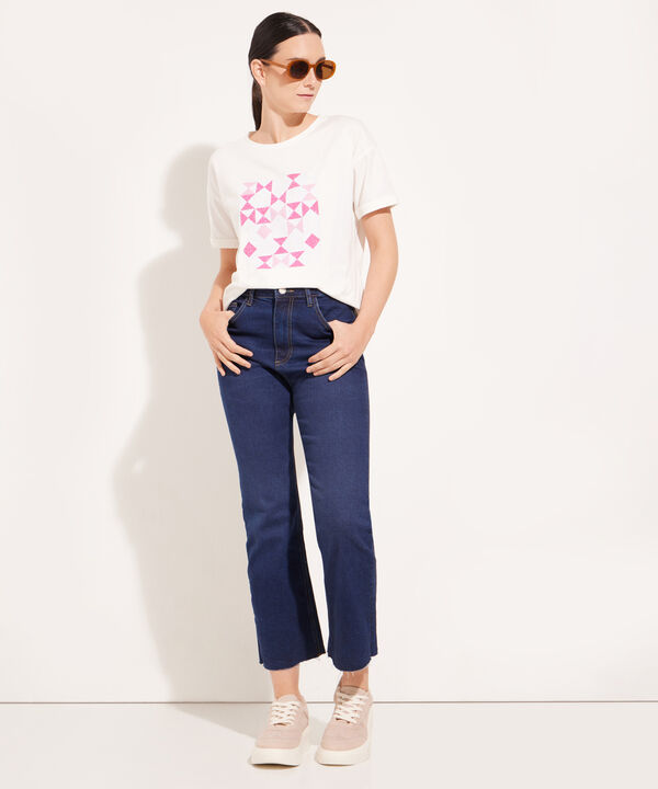 Jean Cropped Flare Tono Oscuro image number null