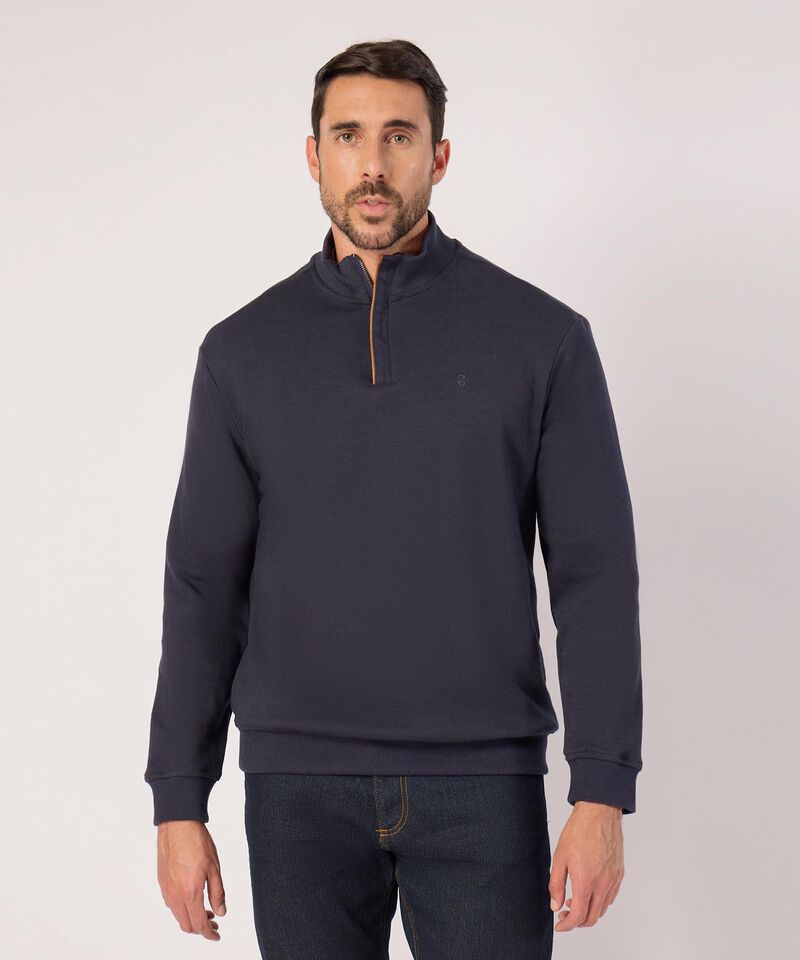 Buzo Unicolor Con Cuello Alto 