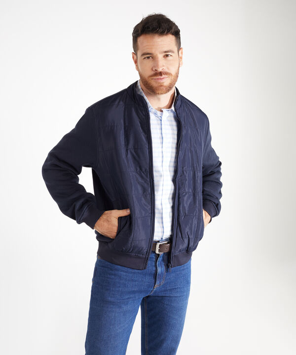 Chaqueta Acolchada De Punto Y Plano image number null