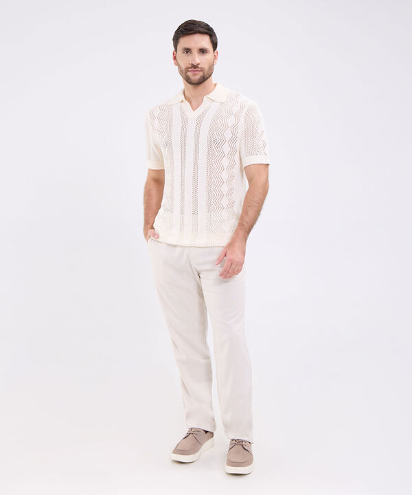 Polo Tejida Sin Botones Para Hombre image number null