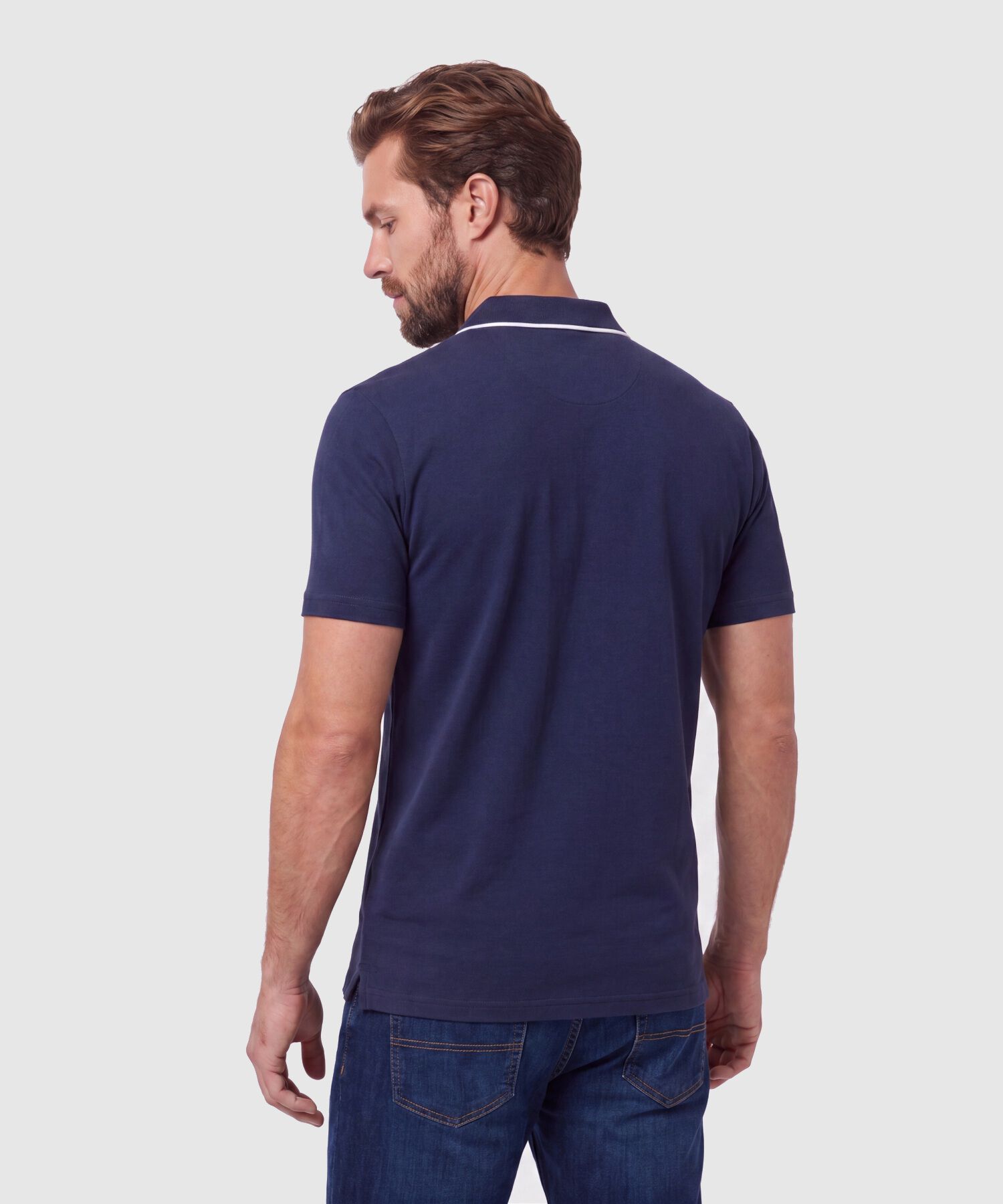 Polo Con Detalle En Cuello Para Hombre