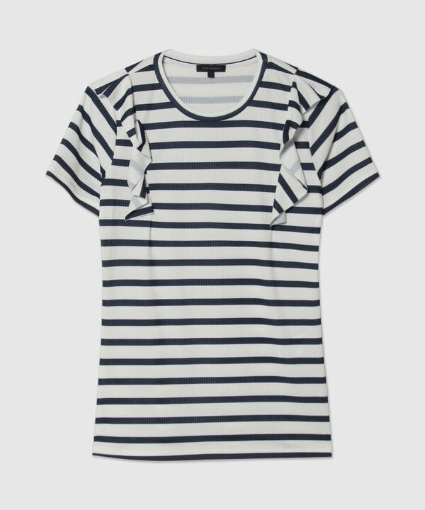 Camiseta a Rayas con Arandelas