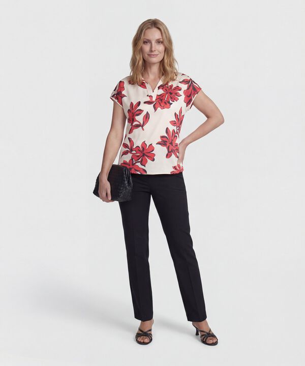 Blusa Manga Corta Estampada 