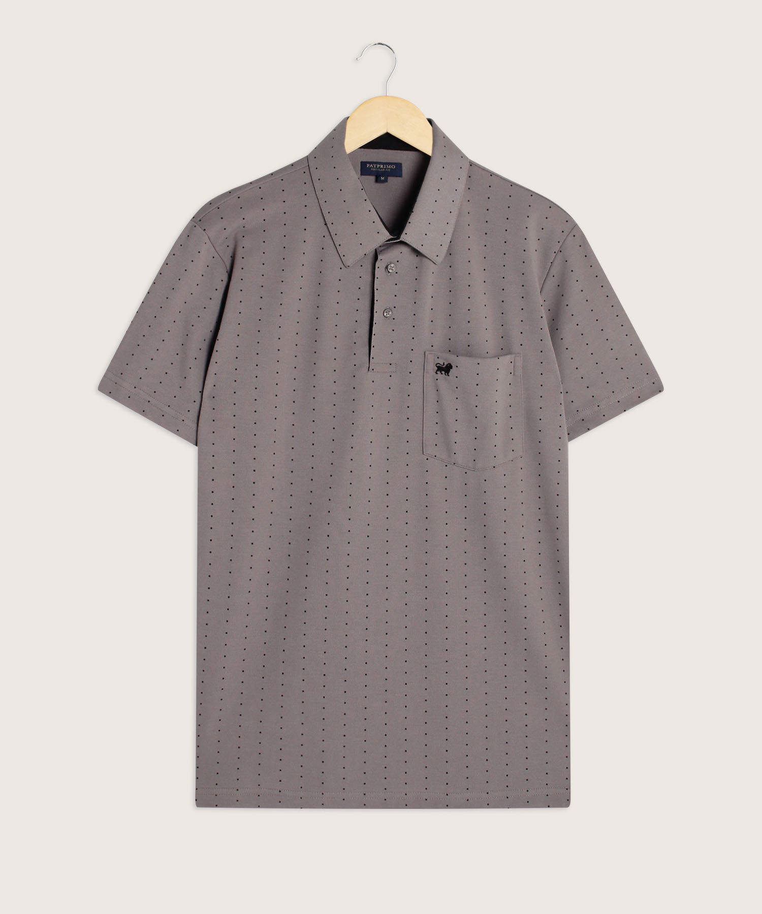 Polo Estampada Cuello Duro