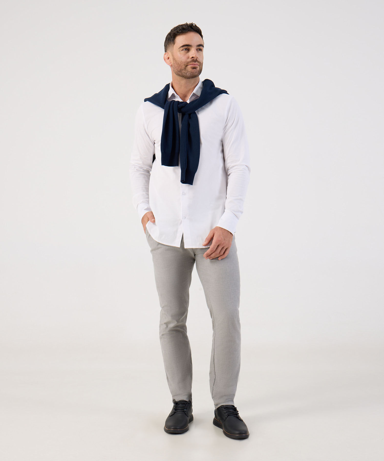 Camisa Formal De Manga Larga Para Hombre