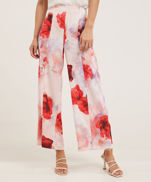 Pantalón Moda Satinado Estampado