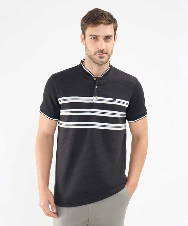 Polo Cuello Mao con Rayas image number null
