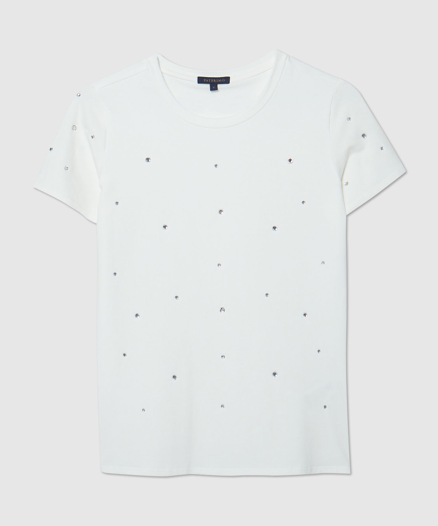 Camiseta Unicolor Con Brillantes