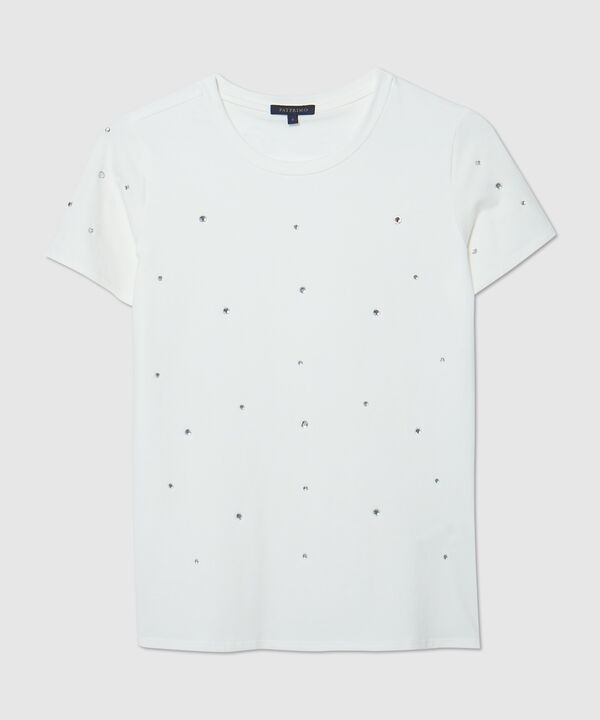 Camiseta Unicolor Con Brillantes