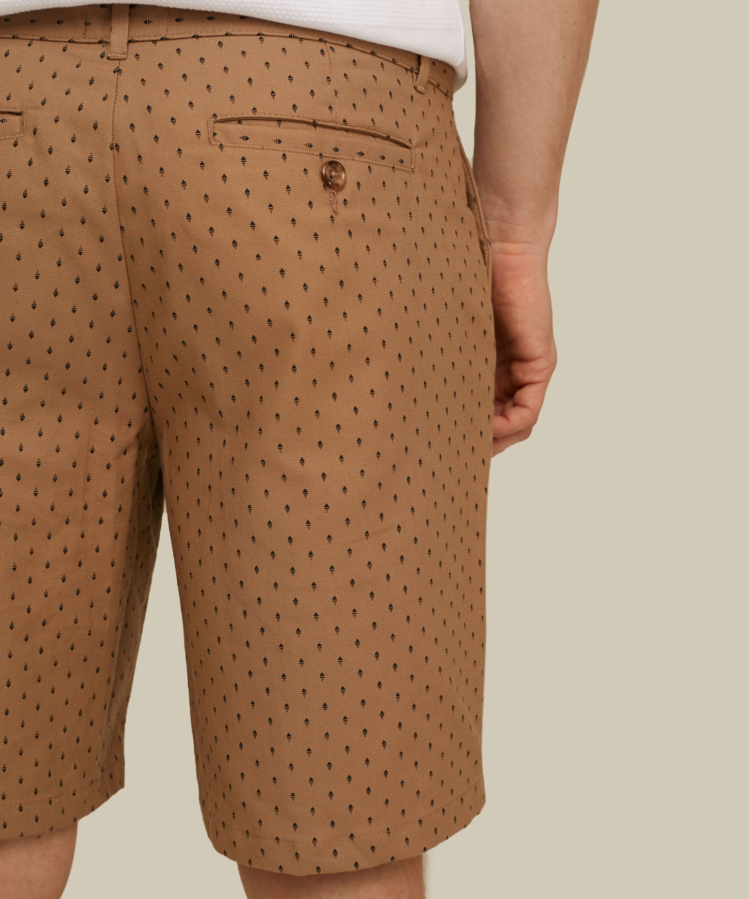 Bermuda Estampada Miniprint Café