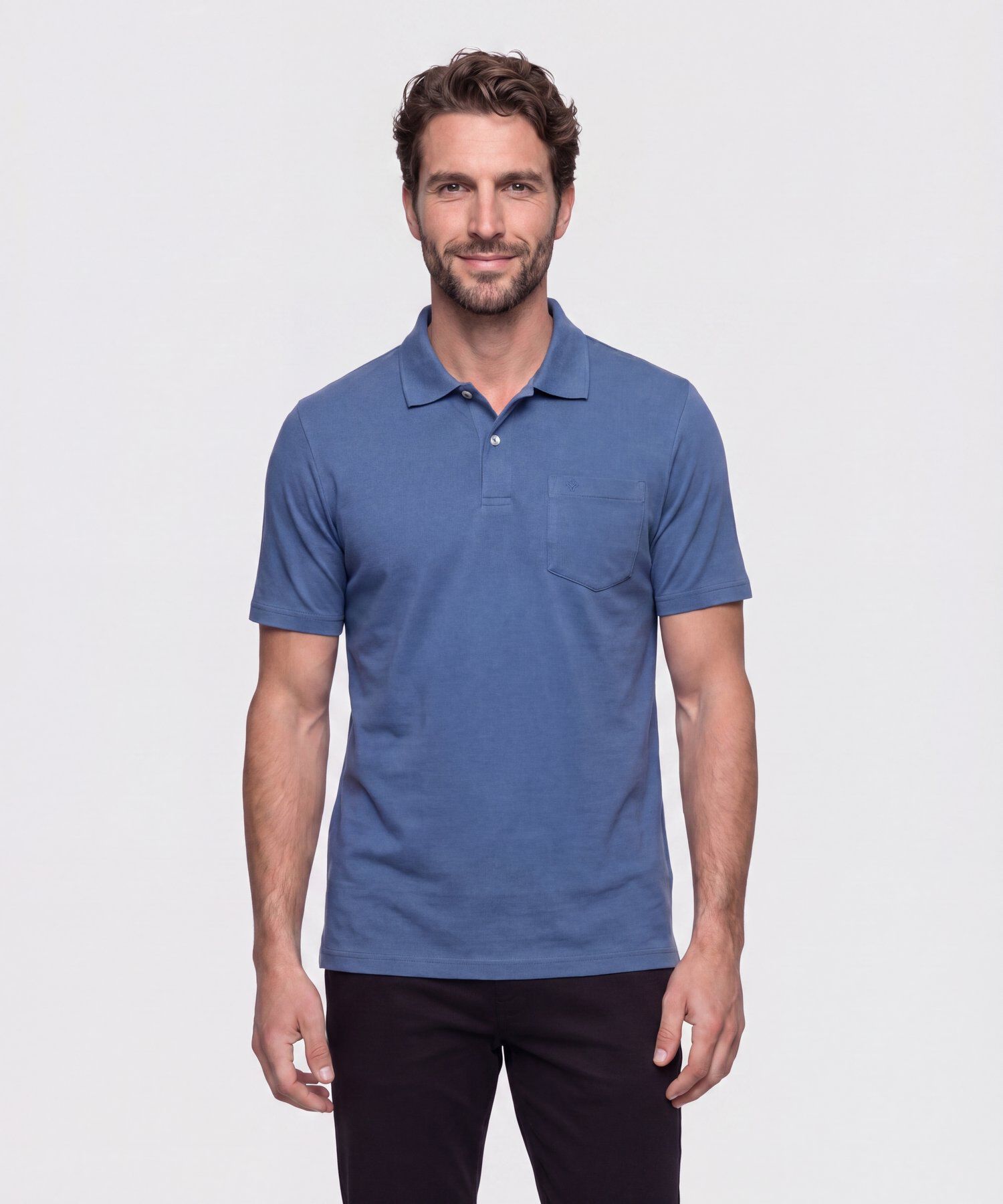 Polo Unicolor Con Bolsillo 