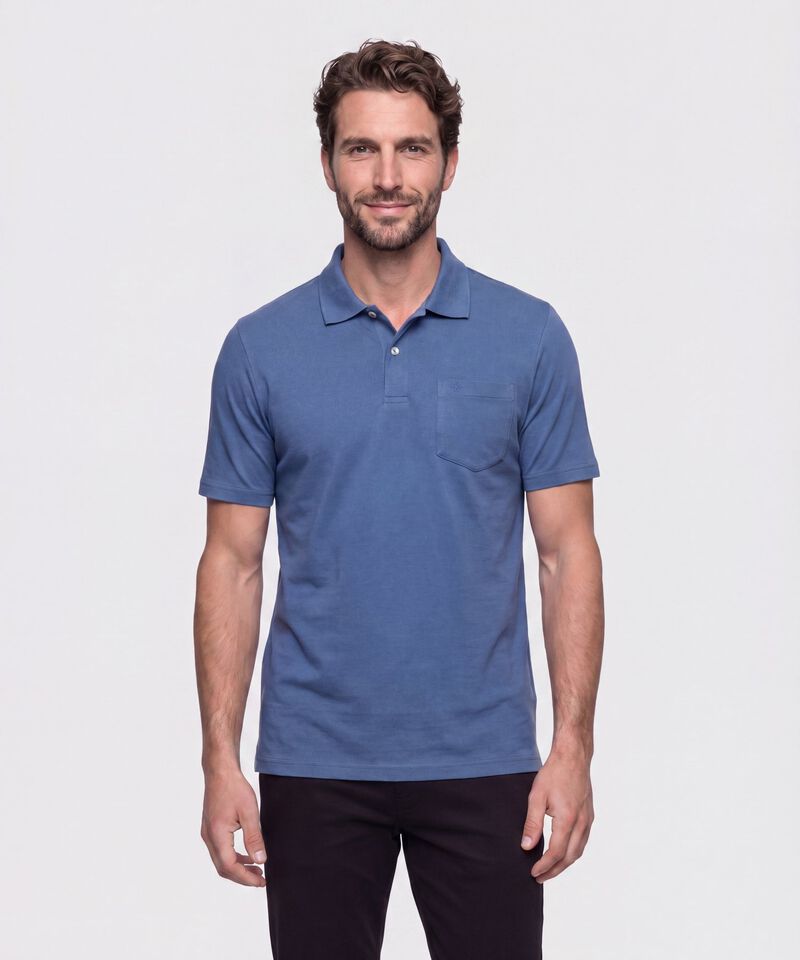 Polo Unicolor Con Bolsillo 