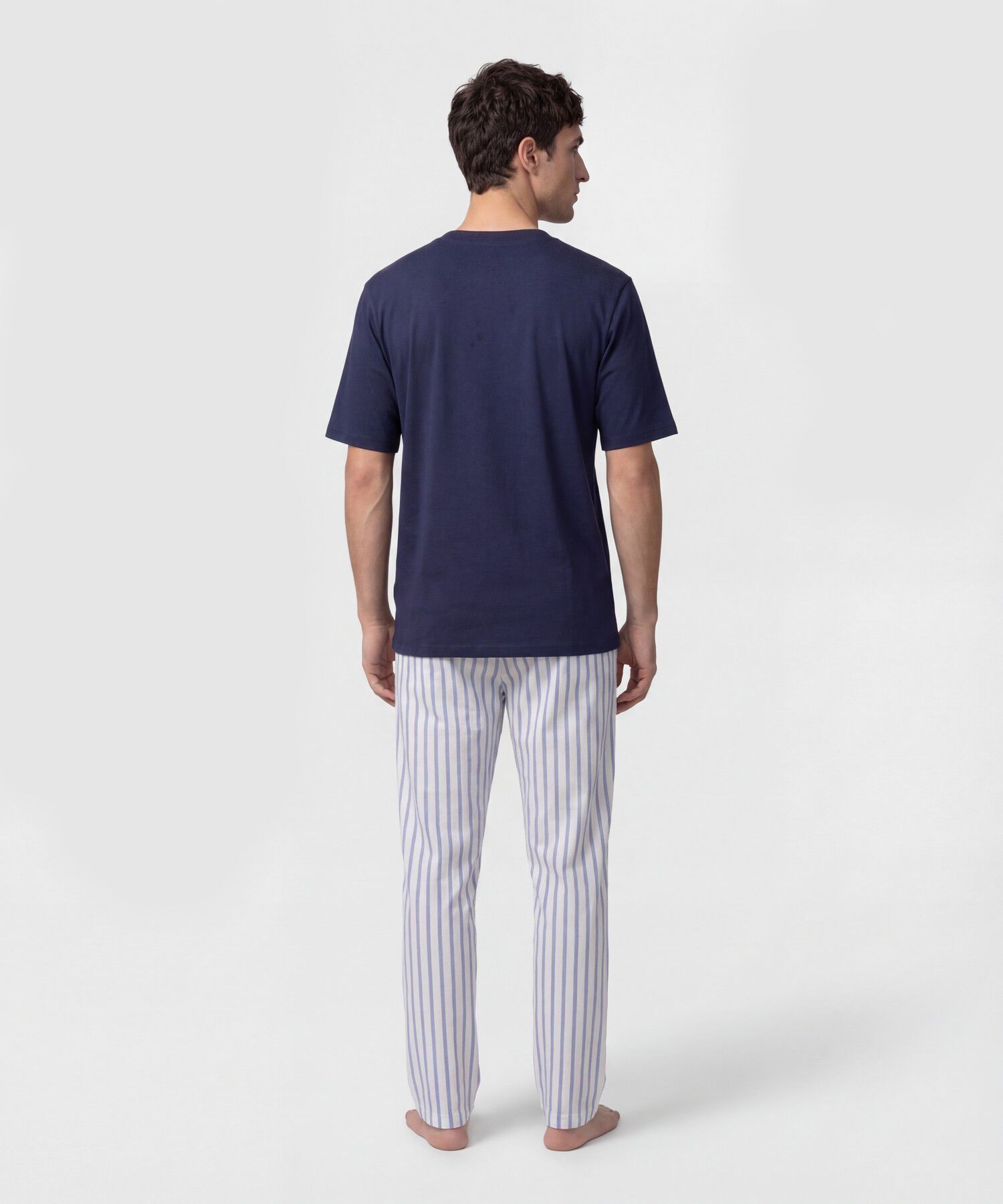 Pijama De Camisa Con Botones Para Hombre