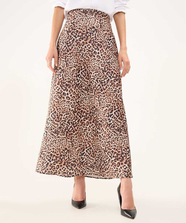 Falda Satinada Animal Print image number null