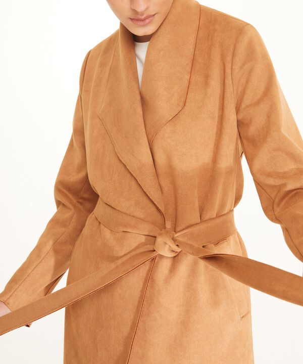Chaqueta Unicolor Tipo Trench