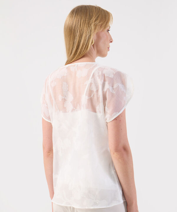 Blusa Organza Para Mujer Transparente Manga Sisa