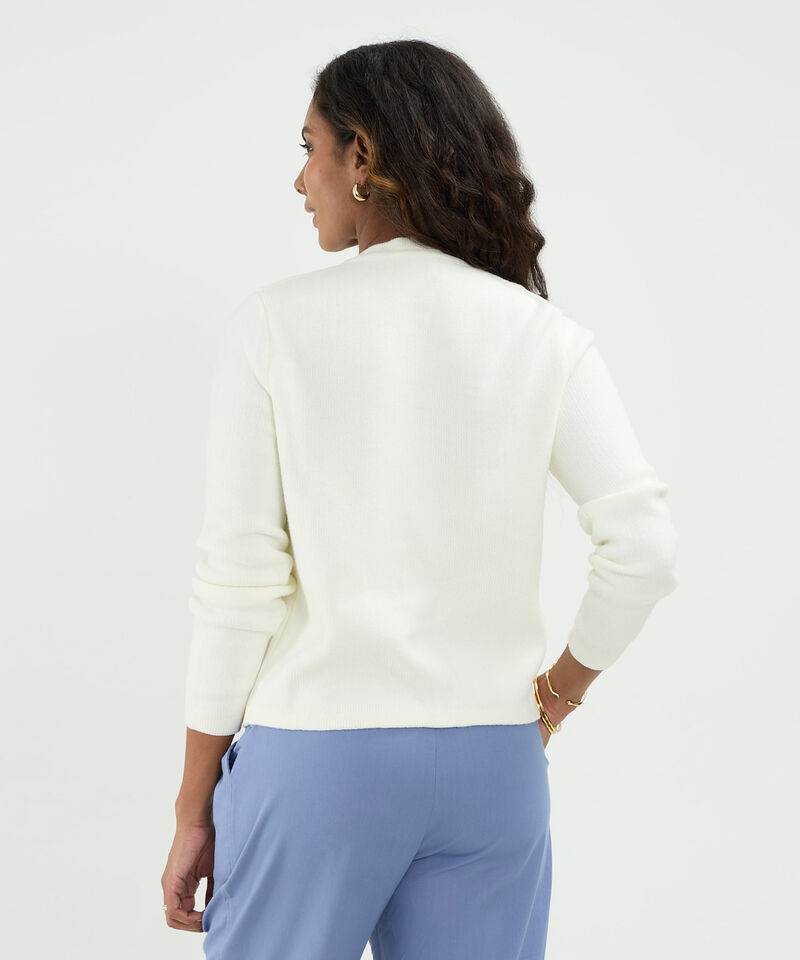 Saco Cardigan Con Botones Nauticos Para Mujer