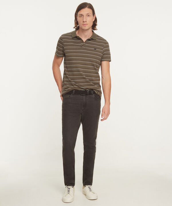 Polo , Cuello Tejido Con Silueta Slim Fit, Safari Soft image number null