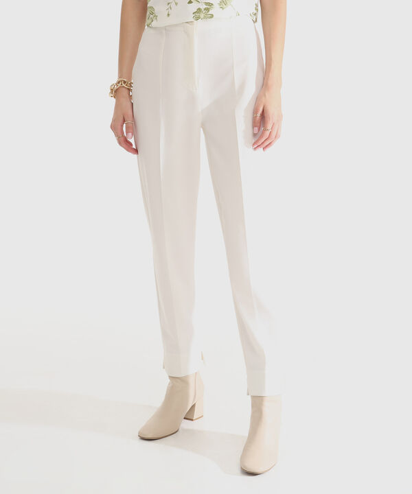 Pantalon Tiro Alto Unicolor