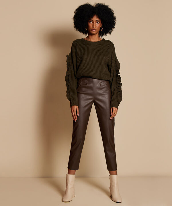 Leggings Preteñido Con Corte En Frente