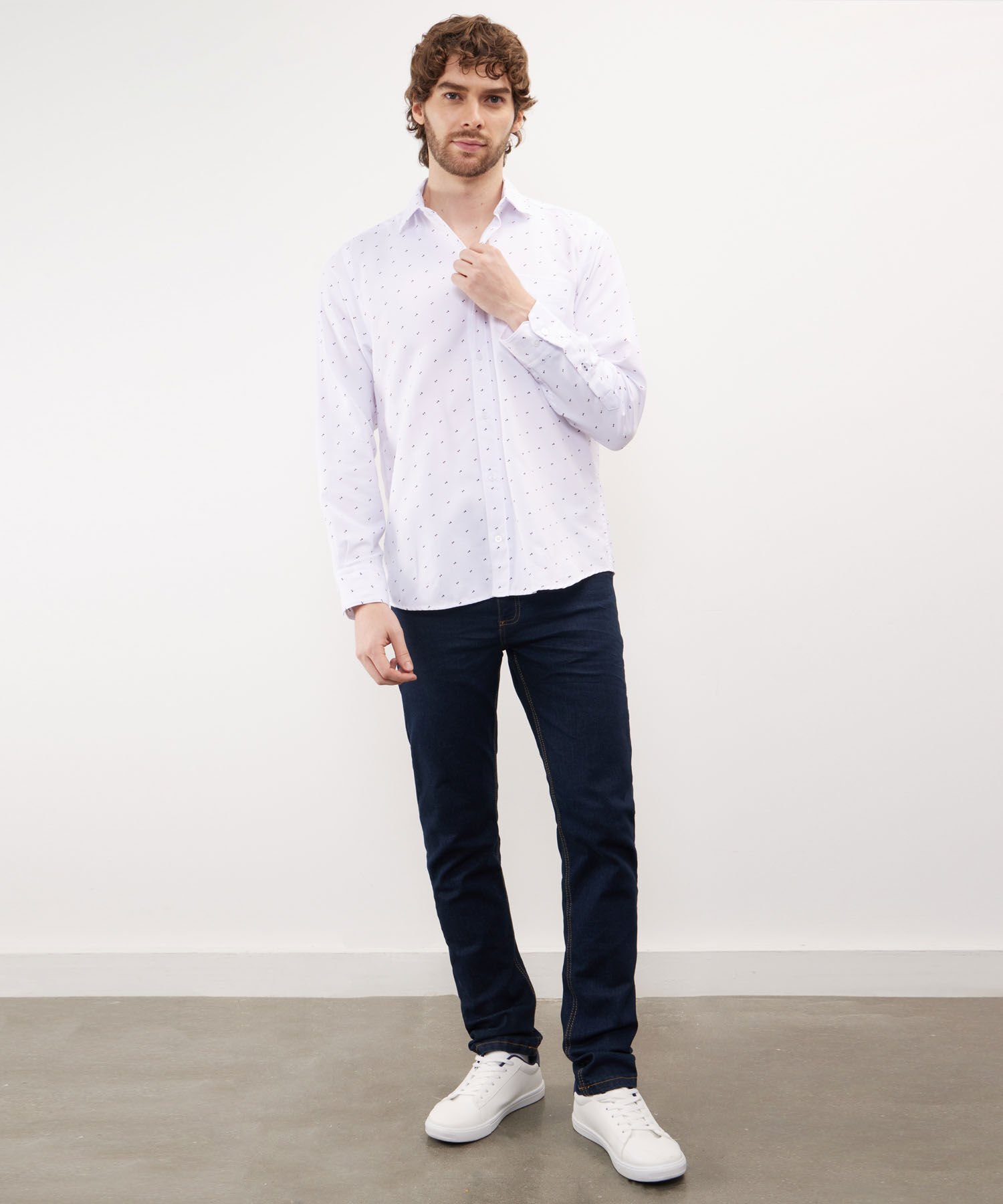 Camisa Ml Cuello Italiano