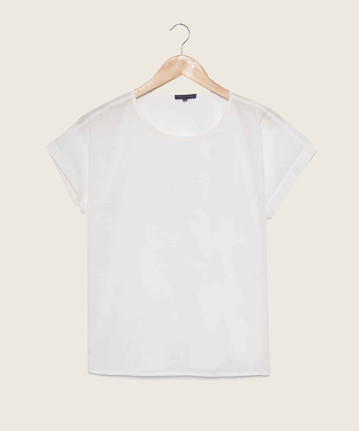 Blusa Manga Corta Corrida Unicolor