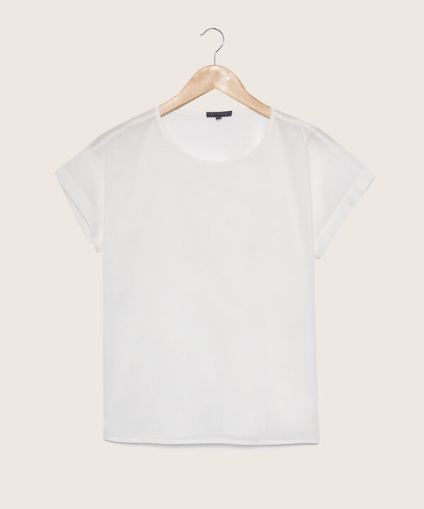 Blusa Manga Corta Corrida Unicolor