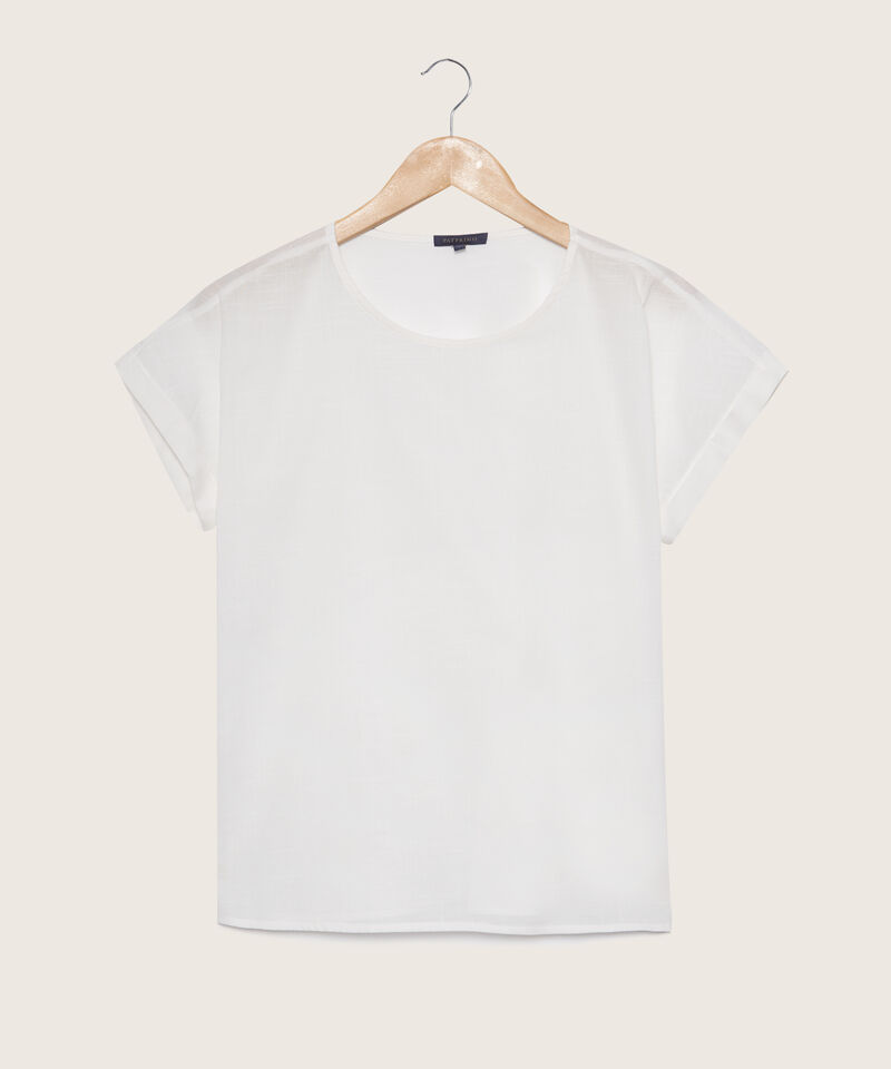Blusa Manga Corta Corrida Unicolor