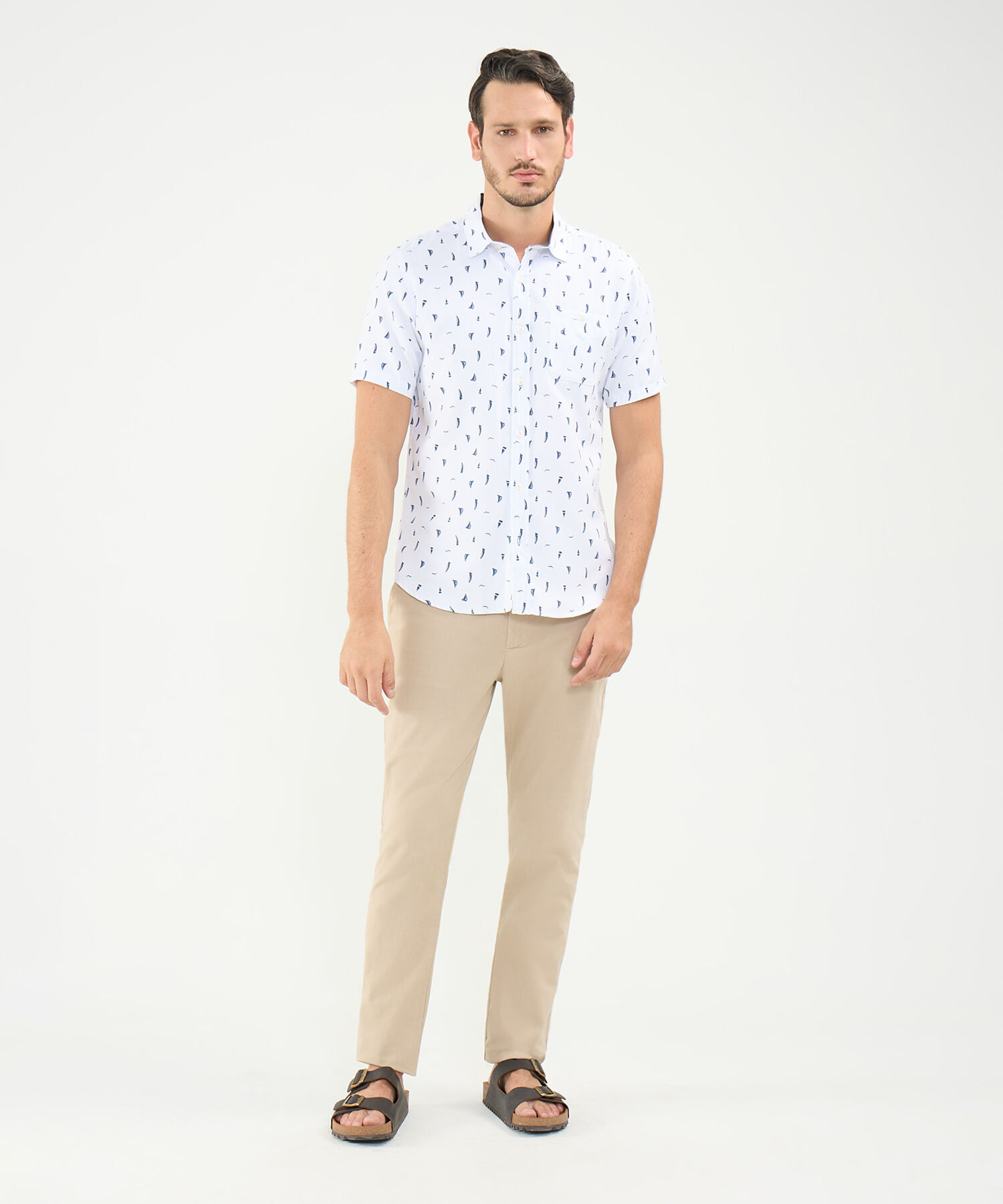 Camisa Estampado de Barcos