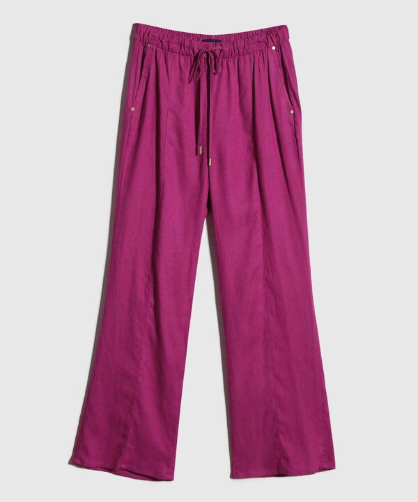 Pantalón Fluido en Efecto Lino