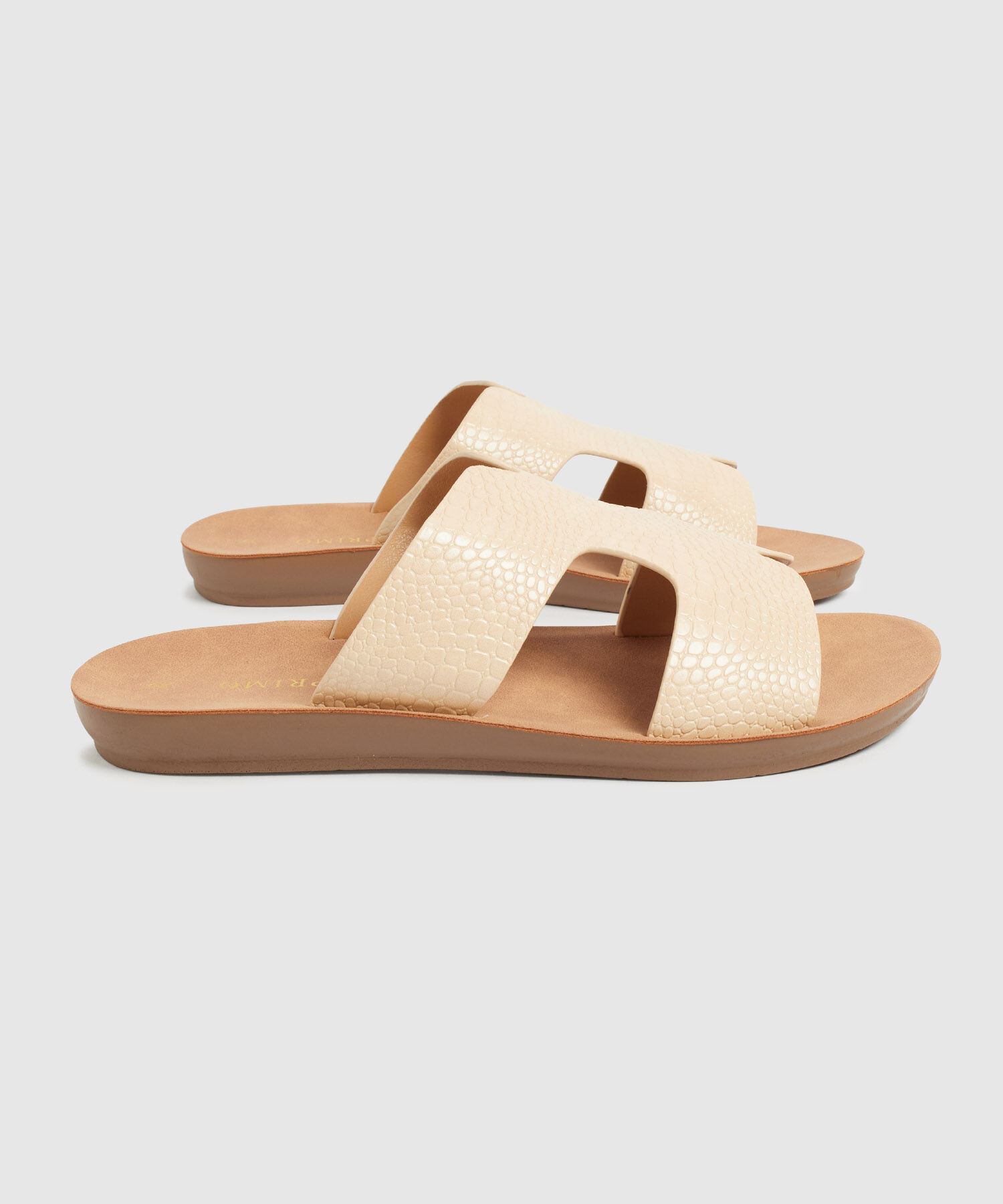 Sandalias Planas Grabado Culebra Mujer